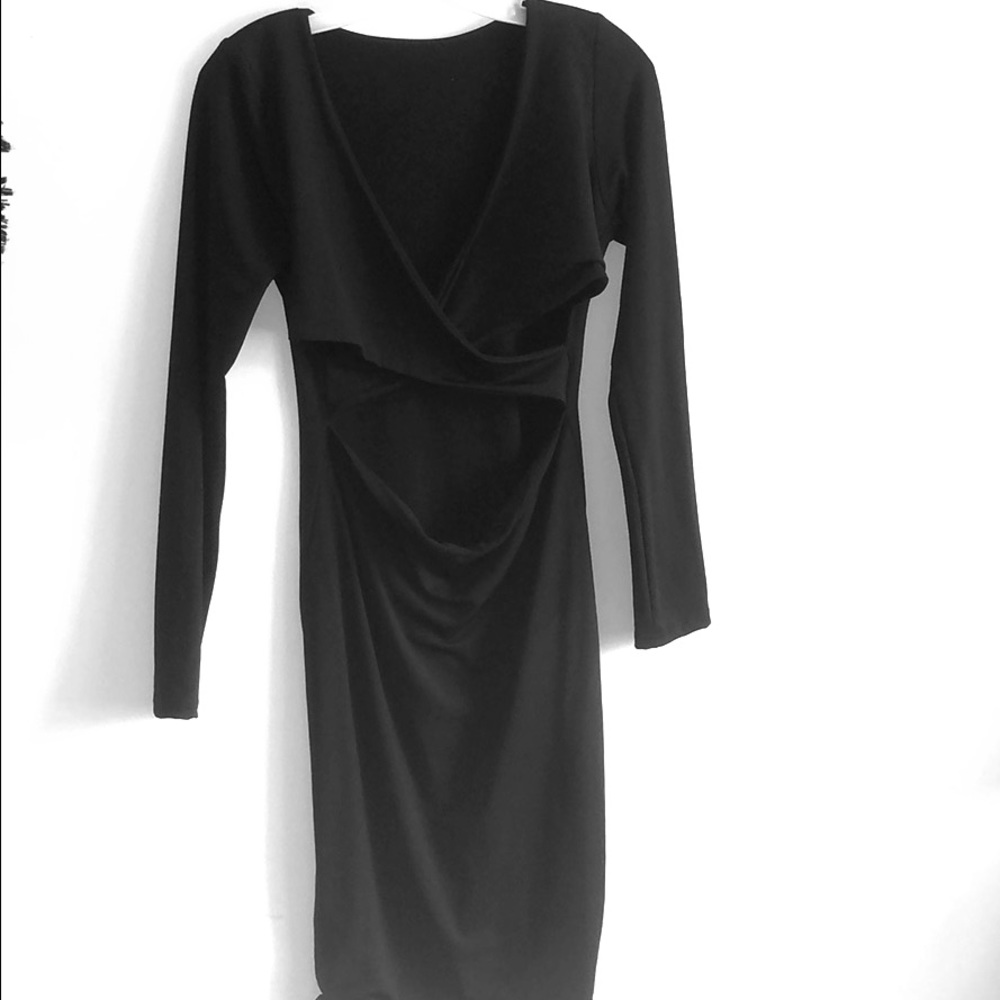 Long sleeve black dress